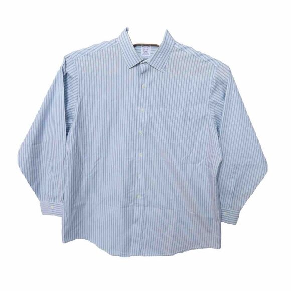 Brooks Brothers Purple Label Classic Button Up Dress Shirt 17.5/35 - Picture 1 of 5